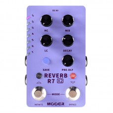 MOOER R7 X2 Reverb Guitar Effects Pedal 14 Stereo Reverb Atmosphere/Spring/Hall/Room with Infinite Function