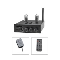 Heareal L4 6J5 Hifi Tube Preamplifier Bluetooth Receiver BT5.0 Headphone Amp for U Disk SD Card