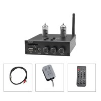 Heareal L4 6J5 Hifi Tube Preamplifier Bluetooth Receiver Headphone Amp with 3.5MM to Dual RCA Cable