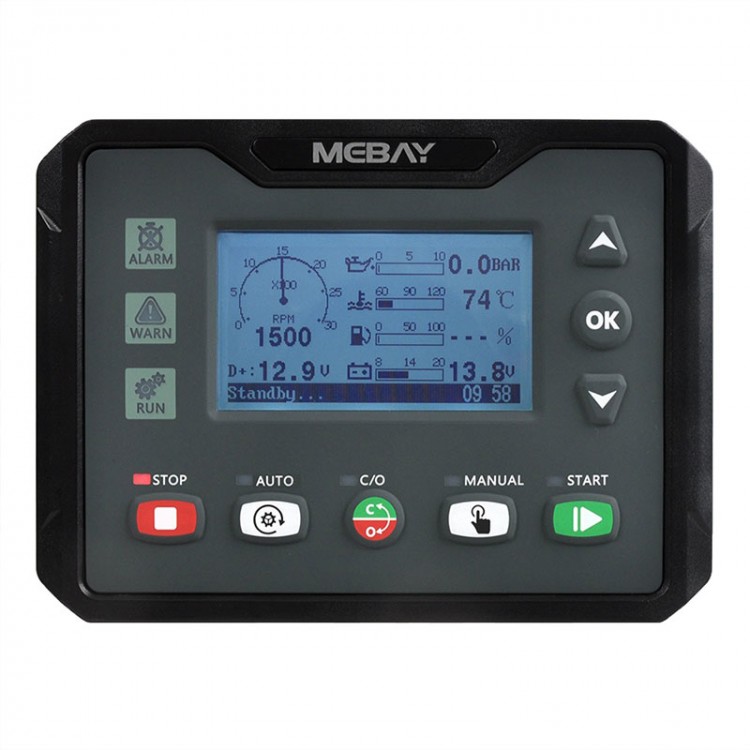 MEBAY DC40S Genset Controller Genset Control Module Panel with 2.8" LCD