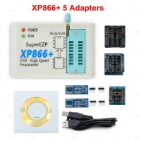 XP866+ High Speed USB Programmer SPI FLASH Chip Programmer and 5 Adapters for 24 93 25 95 Series