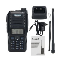 Recent RS-589 10W 12KM VHF UHF Radio Walkie Talkie Portable Handheld Transceiver with LED Flashlight