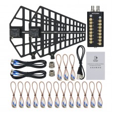 Full Set 8 channels Signal Amplifier Antenna Distributor System Active Directional Antenna RF Multi SMA RF Distributor Wireless Receiver
