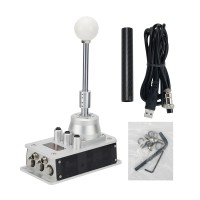 SH-V5 5+R USB Gear Shifter SIM Racing Shifter Video Game Manual Shifter for SIMVERTEX (Silver)