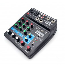 TEYUN A4 Audio Mixer Professional 4-Channel Mixing Console and Monitor Paths Plus Effects Processor