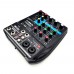 TEYUN A4 Audio Mixer Professional 4-Channel Mixing Console and Monitor Paths Plus Effects Processor