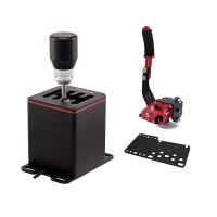 Racing Shifter & Red Handbrake Replacement for TH8A Manual Shifter H Gear Logitech G29 MOZA SIMAGIC