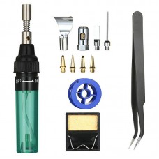 13-In-1 Gas Soldering Iron Kit Pen-Shaped Welding Pen 1300℃ 8ML Gas Capacity for Repair Maintenance