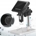 DM4 1000X 720P Portable Digital Microscope 4.3" Screen (Adjustable Stand with Clamps) for Antique Coin