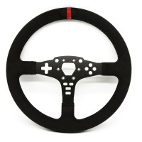 33CM/13" Racing Steering Wheel (Fully Covered with Suede) PC SIM Racing Accessory for MOZA R5