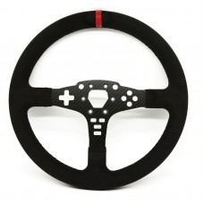 33CM/13" Racing Steering Wheel (Fully Covered with Suede) PC SIM Racing Accessory for MOZA R5