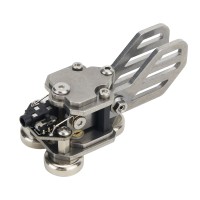HamGeek Stainless Steel CW Morse Key Portable Telegraph Key Paddle Key Magnetic Base (Trade Edition)