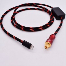 1M/3.3FT Digital Optical Audio Cable Amplifier Audio Cable for iPhone Mobile Phone to Square Port