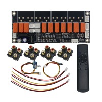 MZTRS Audio Source Switcher Audio Source Selector Support Remote Controller 6-Way Input 2-Way Output