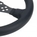 33CM/13" Racing Steering Wheel (Fully Covered with Cow Leather) PC SIM Racing Accessory for MOZA R5