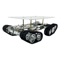 TS800S Two-Tier Tank Chassis Obstacle Crossing Robot Car Chassis Unassembled with RC Controller Kit