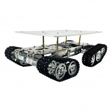 TS800S Two-Tier Tank Chassis Obstacle Crossing Robot Car Chassis Unassembled with RC Controller Kit