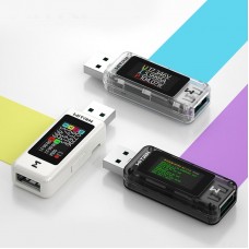 WITRN A2 Transparent USB Voltmeter and Ammeter Tester 8A 120W Mobile Phone Charging Detector