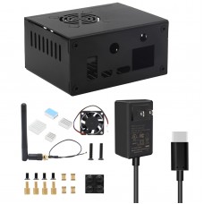 N500 Metal Case and Antenna for Orange Pi Zero 2 with a Type-C Power Adapter 5V 4A