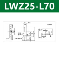 LWZ25-L70 Z Axis Fine-Tuning Sliding Table Vertical Lifting Manual Sliding Table Travel 50MM/2"