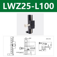 LWZ25-L100 Z Axis Fine-Tuning Sliding Table Vertical Lifting Manual Sliding Table Travel 80MM/3.1"