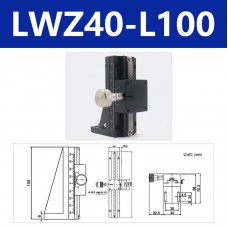 LWZ40-L100 Z Axis Fine-Tuning Sliding Table Vertical Lifting Manual Sliding Table Travel 60MM/2.4"