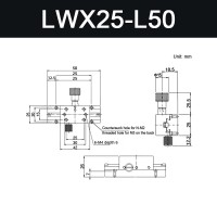 LWX25-L50 X-Axis Sliding Table Precision Manual Sliding Table with Dovetail Groove 30MM/1.2" Travel