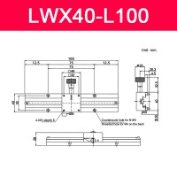 LWX40-L100 X-Axis Sliding Table Precision Manual Sliding Table with Dovetail Groove 60MM/2.4" Travel