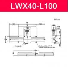 LWX40-L100 X-Axis Sliding Table Precision Manual Sliding Table with Dovetail Groove 60MM/2.4" Travel