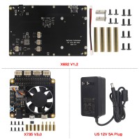Raspberry Pi X832 V1.2 and X735 V3.0 with a Power Adaptor 3.5inch SATA NAS Storage Expansion Board