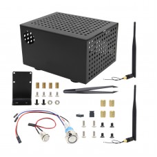 Jetson Xavier NX Metal Case/ Enclosure with 2PCS WiFi Antennas for NVIDIA Jetson Xavier NX Developer Kit