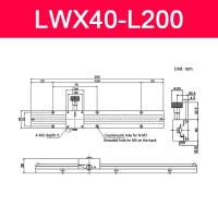 LWX40-L200 X-Axis Sliding Table Precision Manual Sliding Table with Dovetail Groove 160MM/6.3" Travel