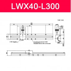 LWX40-L300 X-Axis Sliding Table Precision Manual Sliding Table with Dovetail Groove 260MM/10.2" Travel