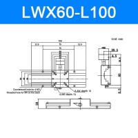 LWX60-L100 X-Axis Sliding Table Precision Manual Sliding Table w/ Dovetail Groove 60MM/2.4" Travel