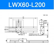 LWX60-L200 X-Axis Sliding Table Precision Manual Sliding Table w/ Dovetail Groove 160MM/6.3" Travel
