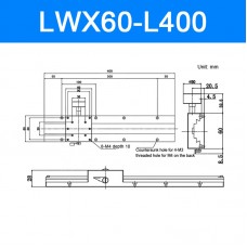 LWX60-L400 X-Axis Sliding Table Precision Manual Sliding Table w/ Dovetail Groove 360MM/14.2" Travel