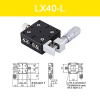 LX40-L Travel ±0.3" 29.4N X-Axis Sliding Stage Fine-Tuning Sliding Table w/ Left Handed Micrometer