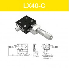 LX40-C Travel ±0.3" 29.4N X-Axis Sliding Stage Fine-Tuning Sliding Table w/ Central Micrometer