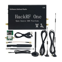 1MHz-6GHz HackRF One R9 V1.9.1 SDR Software Defined Radio Assembled Black Shell w/ LNA Antennas