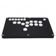 Black Frosted Panel with White Button Game Controller for Arcade Game Console Joystick - PS4 Version