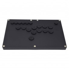 Black Frosted Panel with Black Button Game Controller for Arcade Game Console Joystick - for PS4 Version