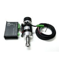 HQUDJ ER16 48V 400W Air Cooled Brushless Spindle Motor + Closed Loop Driver for Engraving Automation