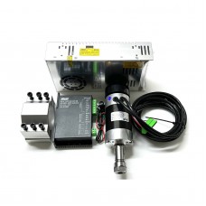 HQUDJ ER16 48V 400W Air Cooled Spindle Motor + Closed Loop Driver + 400W Power Supply + Fixture