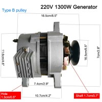 220V 1300W AC Brushless Generator Small Permanent Magnet Generator Pure Copper Wire for for Home Lighting