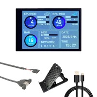 3.5" IPS Screen Mini IPS Monitor Type C Computer Secondary Screen w/ Motherboard Adapter Cable