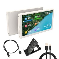 5" 800x480 IPS Screen IPS Monitor Type-C Computer Case Secondary Screen (White Shell) with Cable