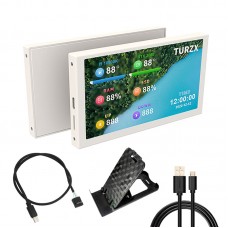 5" 800x480 IPS Screen IPS Monitor Type-C Computer Case Secondary Screen (White Shell) with Cable
