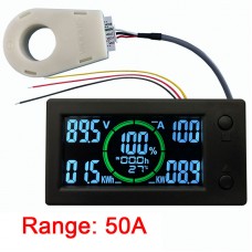 WLS-MVA050 50A LCD Display Coulometer High Performance Current Voltage Power Electric Energy Meter