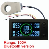 WLS-MVA050 100A LCD Display Coulometer with Bluetooth APP Current Voltage Power Electric Energy Meter