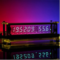 VCK11 Wifi Clock VFD Clock Transparent VFD CNC Processed Displaying Time Data Temperature Humidity